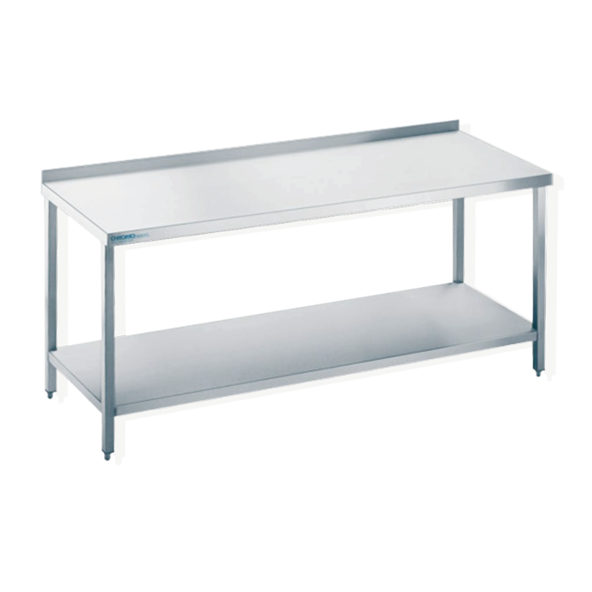 Produktbild von Edelstahl-Arbeitstisch 24x30 Zoll Mit Spritzschutz – NSF, GSW, Komplett Rostfrei