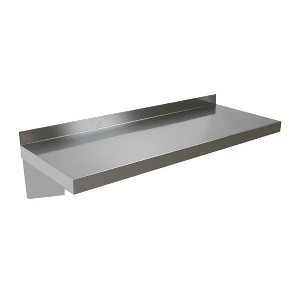 Edelstahl Wandbord 120 x 30 cm, 1 Etage für die Gastronomie