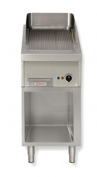 Berner BGDS40R Speed 7,6 kW Griddleplatte gerillt
