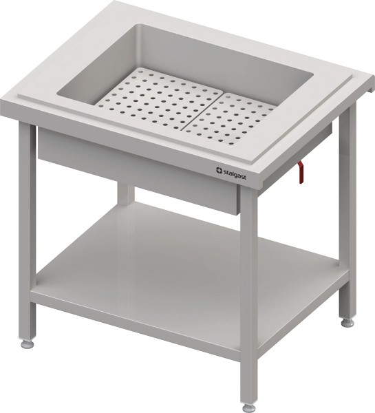 STALGAST Neutralausgabe mit Eiswanne 2x GN1/1, 920x735x880 mm, Edelstahlabdeckung