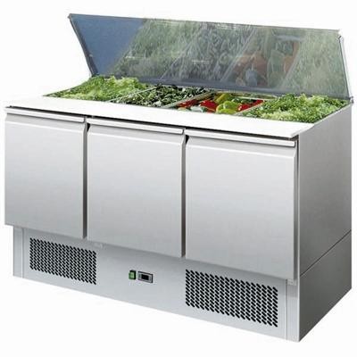 GastroXtrem Saladette 4 x GN 1/1, Edelstahl, Umluft für die Gastronomie