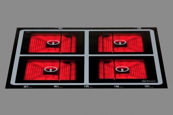 Berner BS4ZEGAC Premium-Glaskeramikkochfeld mit Zweikreis-Automatik für die Gastroküche