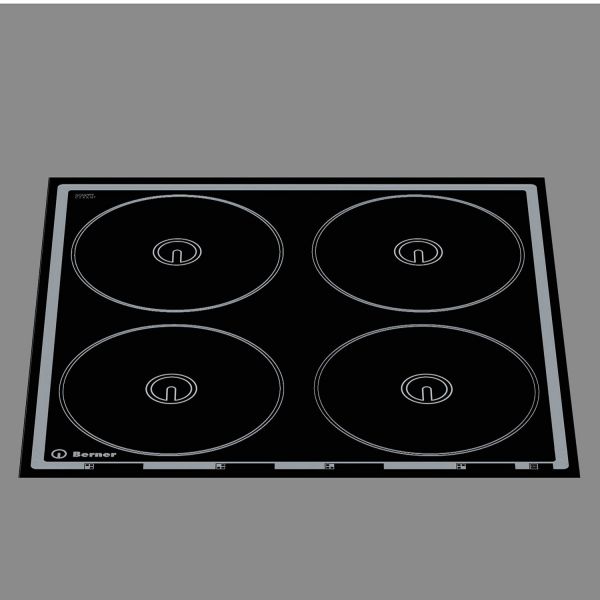 Berner BI4EG14, Induktionsherd 4 Kochstellen, 14 kW