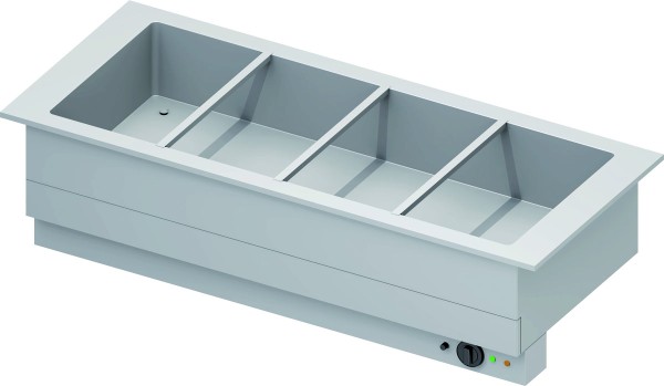 STALGAST Bain-Marie-Becken"Drop-In" 4xGN 1/1 1480x620x390 mm Edelstahlabdeckung