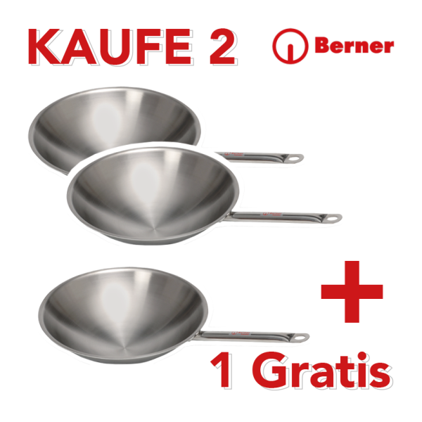 Rabatt Aktion-Berner Wok-Pfanne WPR1 für Induktionswok BWM3.0 39cm-2+1