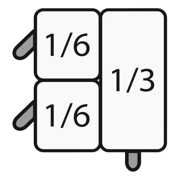 SARO E7/CPCEXB Nudelkorb-Set: 2 x 1/6 GN + 1 x 1/3 GN