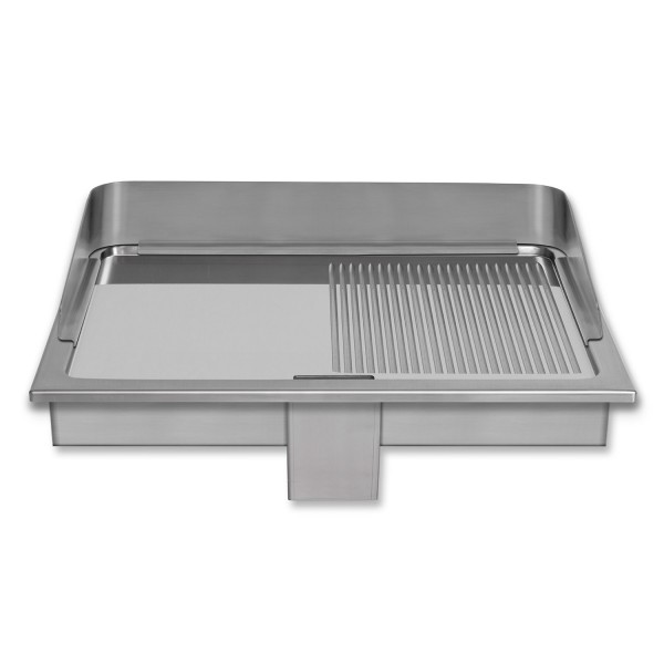 Berner BGEH140C Einbau-Bratplatte hartverchromt 1/2 gerillt