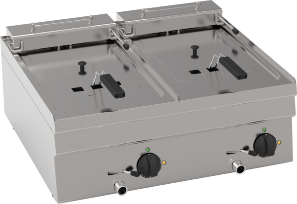 KBS Elektro-Fritteuse 2x 8 Liter Becken - Tischgerät
