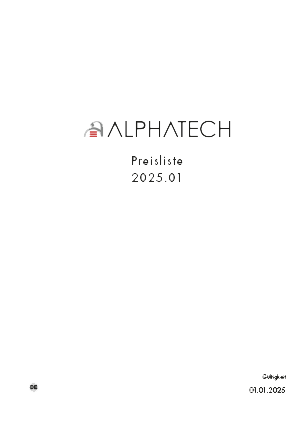 Alphatech Price List 01/2025