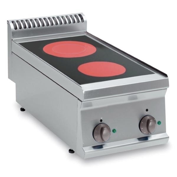 Tecnoinox Kochfläche, Ceran, 2 Zonen, 4,3kW