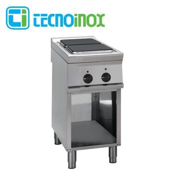 Gastronomie-Elektrokochfeld mit 2 Heizzonen eckig / quadratisch 8 kW Tecnoinox PC4FE9