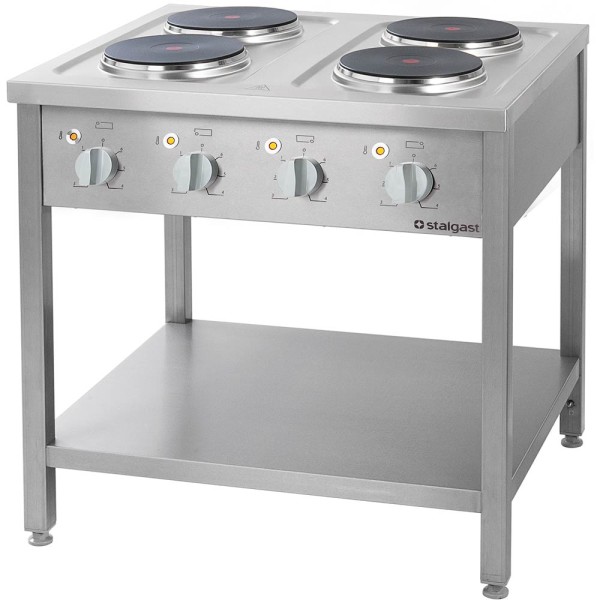 STALGAST Elektroherd Serie 700 - 4 Platten a 2,6 kW, 800 x 700 x 850 mm (BxTxH)