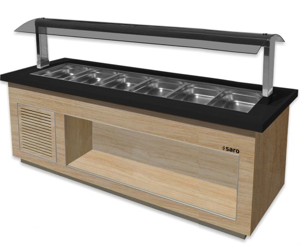 SARO Heißes Buffet für 6x 1/1 GN, Modell PREMIUM LINE SB-H230 OAK