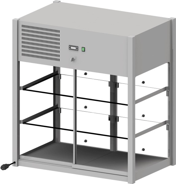 STALGAST Kühlaufsatzvitrine "Free Flow" mit Entnahmeklappen, 970x600x1150 mm