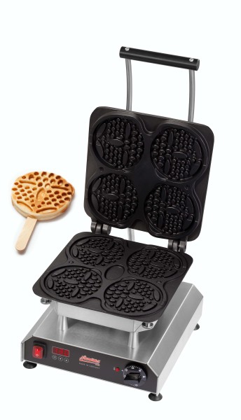 Neumärker Waffeleisen Thermocook® inkl. Waffel-Bärchen am Stiel Wechselplatten