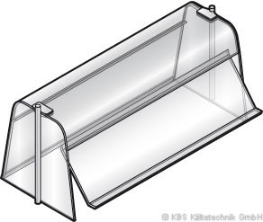 Hustenschutz neutral mit zwei Klappen GN 4/1