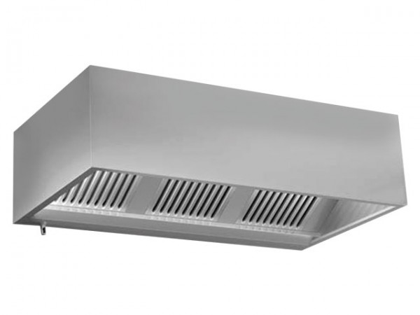 Kastenhaube, 2400x1100mm, ohne Motor, mit Beleuchtung 2.400m³/h, 230V