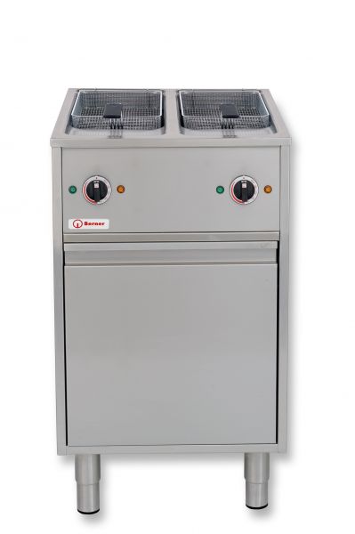 Berner BFHM60_2 Elektro Fritteuse Standgerät mit 2 Becken Frittstar