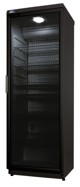 KBS Glastürkühlschrank CD 350 schwarz mit Schloss