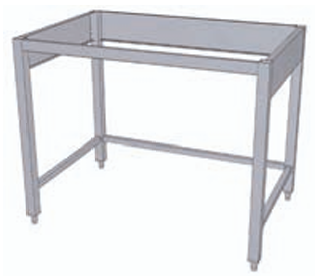 Untergestell als offener Arbeitstisch unterfahrbar Tiefe 700 mm ohne Tischplatte