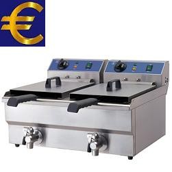 Doppel-Fritteuse Eco-Line II 2x10 Liter mit Ablaßhähnen