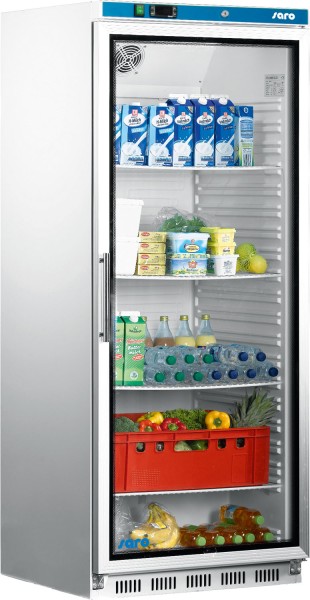SARO Lagerkühlschrank mit Glastür - weiß HK 600 GD